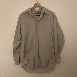 Ralph Lauren Yarmouth Pinpoint Oxford Button Down Shirt Sage Green